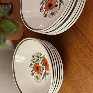 Vintage J&G Meakin Poppy Soup Cereal Bowls – Price Per Bowl – England
